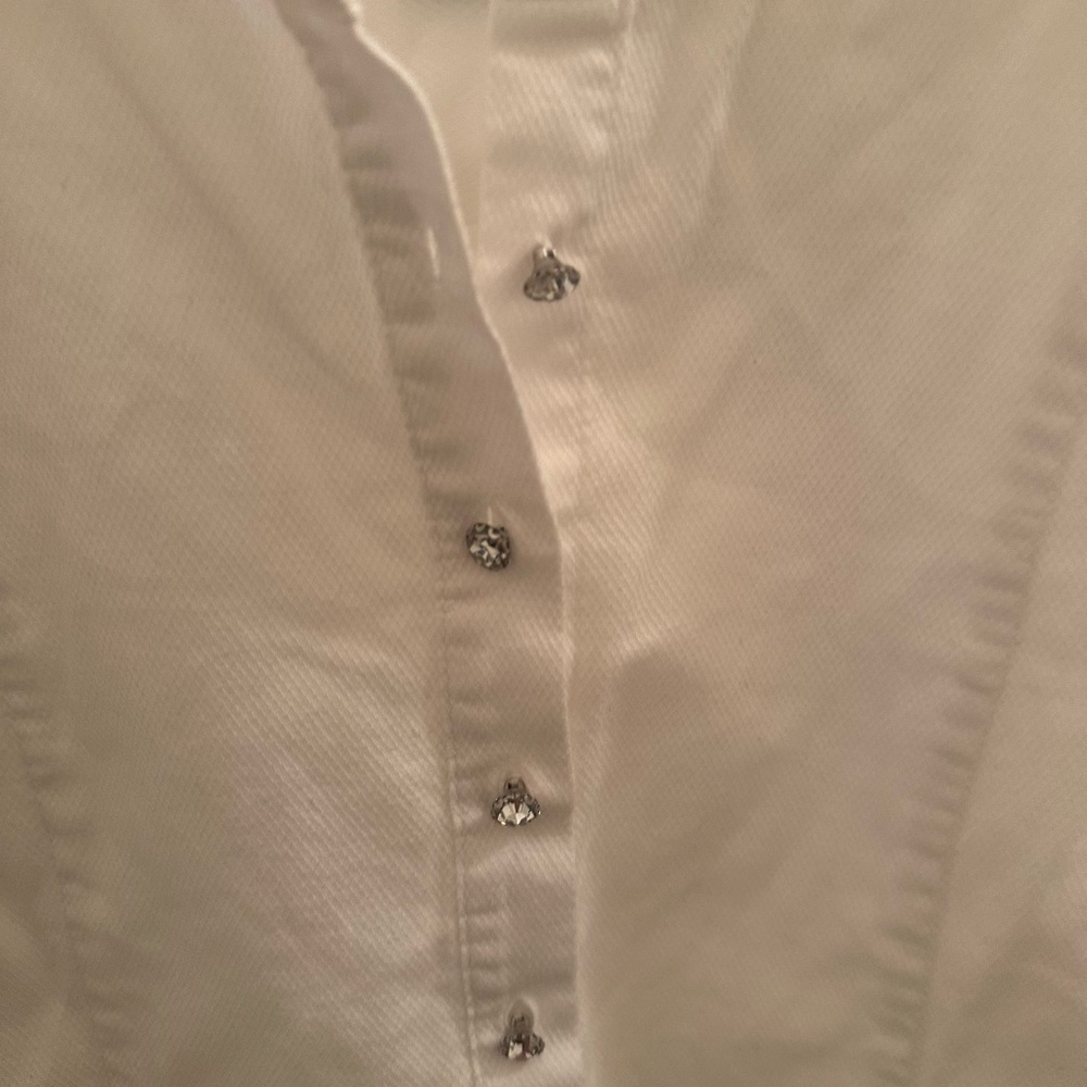 Talbots White Button-Up Blouse - Picture 8 of 10